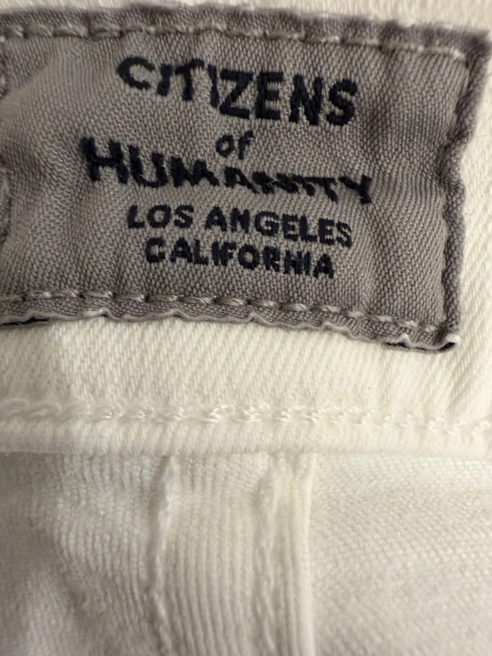 Citizens of Humanity Cara High Rise Cigarette Ankle Jeans White Size 31